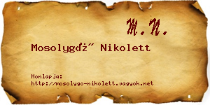 Mosolygó Nikolett névjegykártya