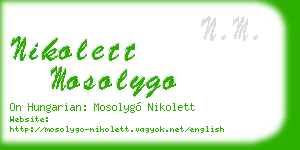 nikolett mosolygo business card